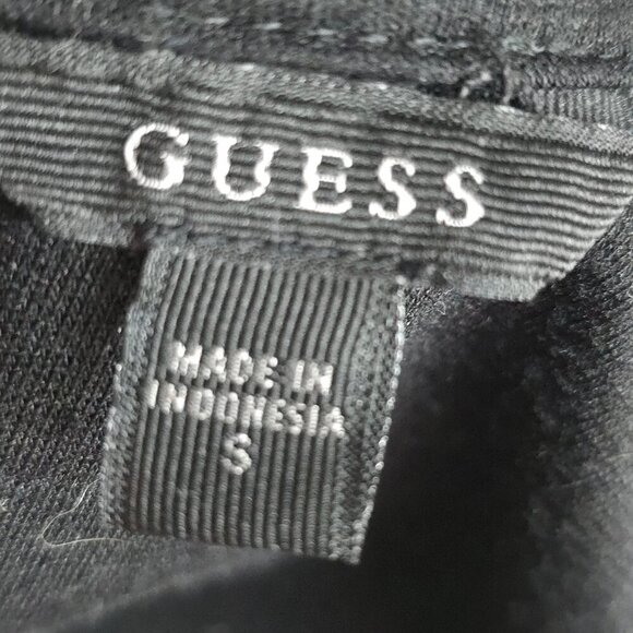 Guess Black Gold Rivet Studded V Neck Sleeveless Peplum Top ModWife Whimsigoth - Picture 4 of 8